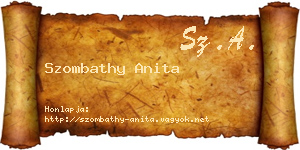 Szombathy Anita névjegykártya