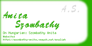 anita szombathy business card